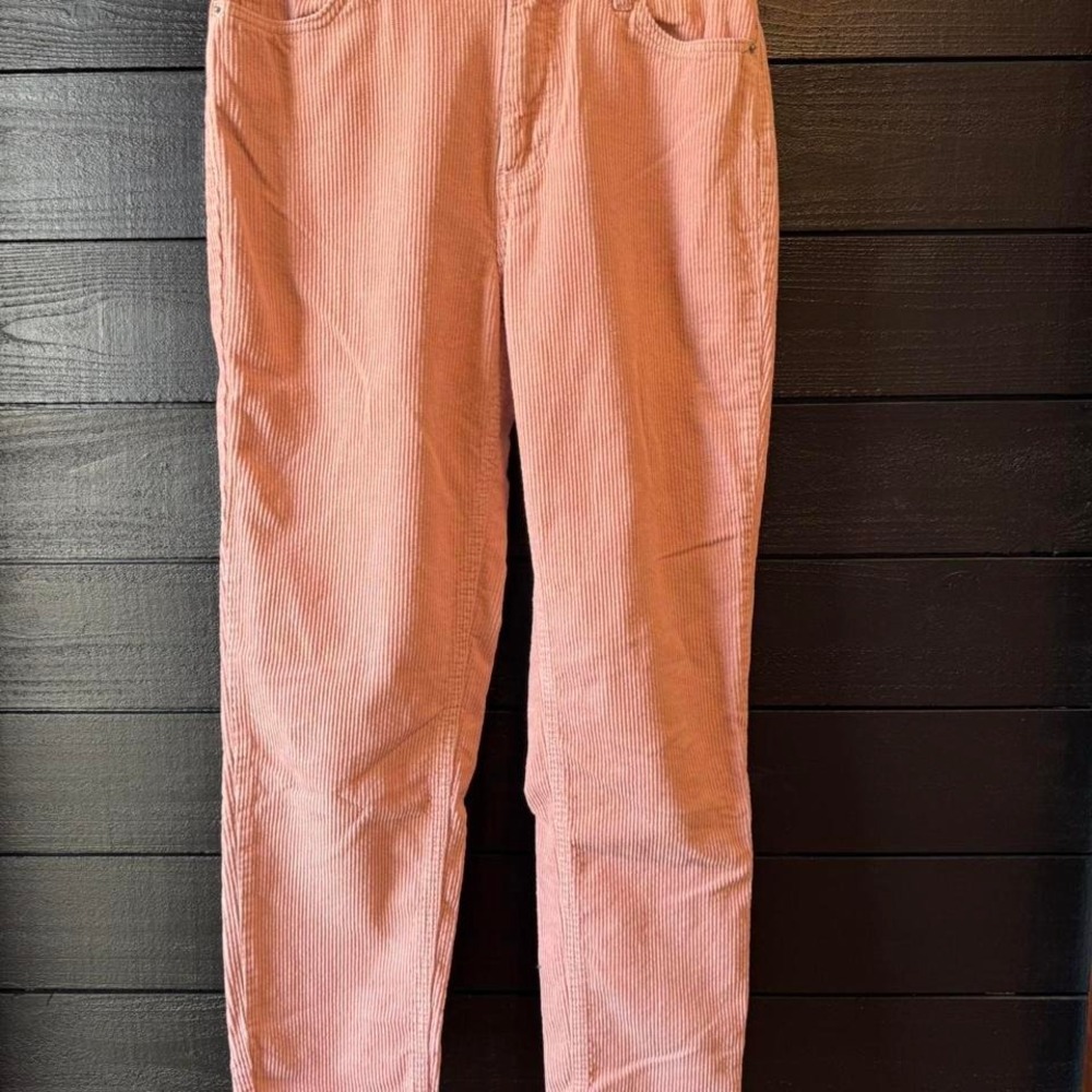 BDG‎ pink corduroy mom high-rise pants